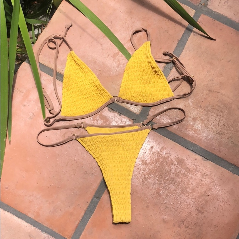 FL&L Yellow Thong Bikini